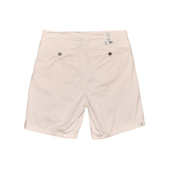 SADDLEBRED NEW $50 Comfort Flex 9" Flat Front Chino Pant White Men's 32 - Picture 2 of 3
